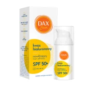 Balsamy i kremy do opalania - DAX Sun Nawilżający krem ochronny z kwasem hialuronowym SPF 50+ 30 ml - miniaturka - grafika 1