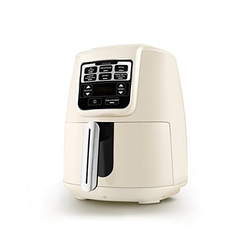 Karaca Air Cook XL 2 w 1 Airfryer Starlight, 4 l, 1550 W, frytkownica na gorące powietrze, frytkownica na gorące powietrze, frytkownica bez oleju, technologia Less Fat, potrawy z grilla oraz soczysty,