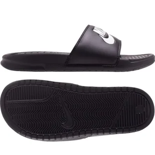 Klapki Nike Benassi Just Do It 343881-015 granatowe - Klapki i japonki damskie - miniaturka - grafika 1
