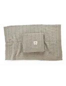 Koce i narzuty dla dzieci - Poofi Kocyk merino Malmo piaskowy - miniaturka - grafika 1