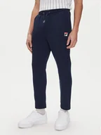 Spodnie sportowe męskie - Fila Spodnie dresowe Lobbes FAM0922 Granatowy Tapered Fit - miniaturka - grafika 1