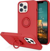 Etui i futerały do telefonów - Etui IPHONE 13 PRO Silikonowe Ring Pierścień Magnetyczny Silicone Ring czerwone - miniaturka - grafika 1