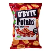 Chipsy - O'BYTE Chipsy ziemniaczane o smaku bekonu - miniaturka - grafika 1