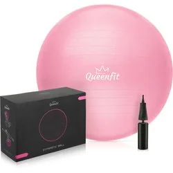 Piłka gimnastyczna 65cm + pompka Queenfit - Piłki do ćwiczeń - miniaturka - grafika 1