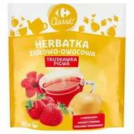 Herbata - Carrefour Classic Herbatka ziołowo-owocowa truskawka pigwa 80 g (40 x 2 g) - miniaturka - grafika 1