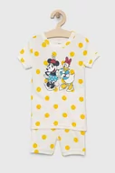 Piżamy dla dziewczynek - GAP piżama bawełniana dziecięca x Disney kolor żółty wzorzysta - Gap - miniaturka - grafika 1
