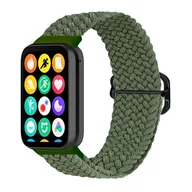 Akcesoria do smartwatchy - Opaska pasek bransoletka NYLON LOOP Xiaomi Mi Band 8 PRO / Redmi Watch 4 zielony - miniaturka - grafika 1