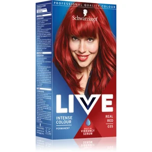 Schwarzkopf Live Intense Colour Real Red 035 - farba do włosów - Farby do włosów i szampony koloryzujące - miniaturka - grafika 1