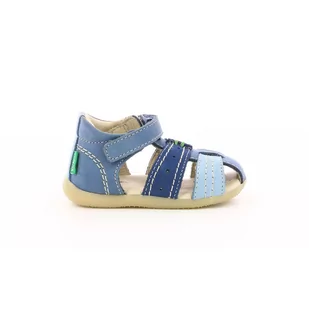 Sandały dziecięce Kickers BIGBAZAR-9 BLEU TRICOLORE - Buty dla dziewczynek - miniaturka - grafika 1