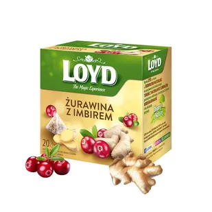 Loyd MOKATE Herbata owocowa żurawina z imbirem A'20x2 g - Herbata - miniaturka - grafika 2