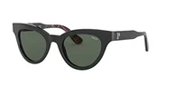 Okulary przeciwsłoneczne - Polo Ralph Lauren Damskie okulary przeciwsłoneczne Ph4157 Cat Eye, Błyszczący czarny/zielony, 49 mm - miniaturka - grafika 1