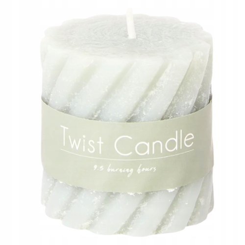 Twist Candle Mini świeca skręcona 5x5cm biała