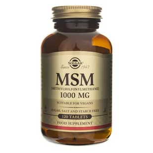 Solgar MSM 1000 mg - 120 tabletek SOL1734 - Suplementy naturalne - miniaturka - grafika 1