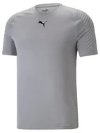 Koszulki sportowe męskie - Puma Koszulka sportowa w kolorze szarym - miniaturka - grafika 1