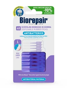 BioRepair Gumowe wykałaczki międzyzębowe 40szt. - szeroki - Produkty na nieświeży oddech - miniaturka - grafika 1