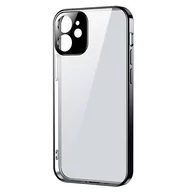 Etui i futerały do telefonów - Joyroom New Beauty Series ultra cienkie przezroczyste etui z metaliczną ramką do iPhone 12 Pro Max czarny (JR-BP744) - miniaturka - grafika 1