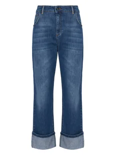 Rinascimento Jeansy CFC0125144003 Niebieski Loose Fit - Spodnie damskie - miniaturka - grafika 1