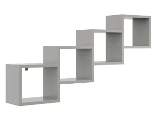 Szara nowoczesna półka wisząca N2-C49 - Półki do salonu Szara nowoczesna półka wisząca N2-C49 - Półki do salonu - miniaturka - grafika 1