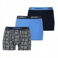Majtki męskie - O'Neill Bokserki Męskie MEN BOXERS LOGO AOP&PLAIN 3PK rozm. S - miniaturka - grafika 1