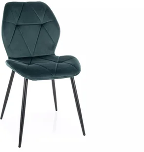 Krzesło tapicerowane RICK VELVET zielone - Krzesła - miniaturka - grafika 1