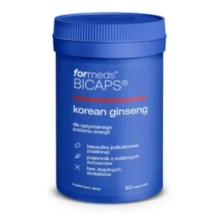 Formeds Bicaps Korean Ginseng Suplement diety 60 kaps. - Układ nerwowy - miniaturka - grafika 1