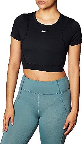 Nike Tank Top W Np Aeroadpt Ss Crop top damski wielokolorowa Photon Dust/Black/(Metallic Silver) M