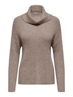 Swetry damskie - ONLY Golf w kolorze szarobrązowym - miniaturka - grafika 1