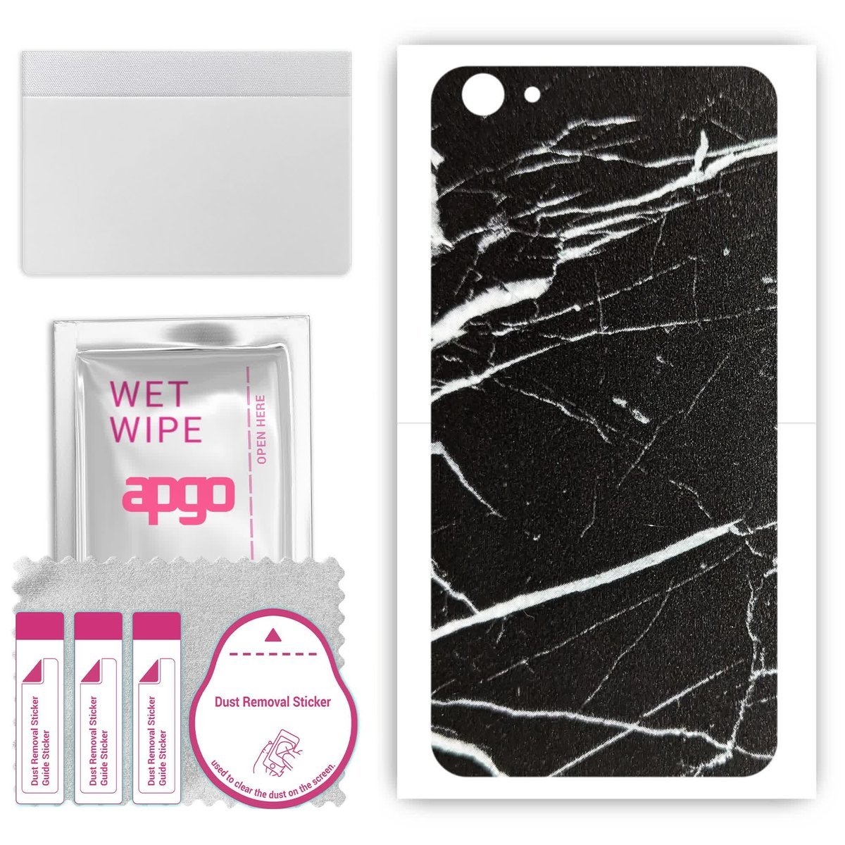 Folia naklejka skórka strukturalna na TYŁ do vivo X9 Plus - Marmur Ciemny - apgo SKINS