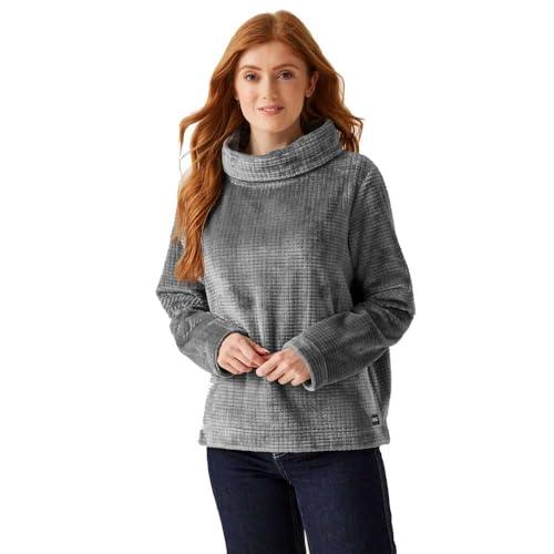 Regatta Damska bluza Bardou II welurowa bluza z kapturem, miękki w dotyku polar - idealna na zewnątrz, spacery, kemping i wędrówki, szara