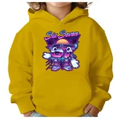 Bluzy dla dziewczynek - BLUZA DZIECIĘCA Z KAPTUREM 67 SIX SEVEN VIRAL 110-116 DLA DZIECKA PREZENT - miniaturka - grafika 1