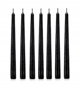 Świece - Świece stołowe stożek kokon 24 cm szt. 12 czarne - miniaturka - grafika 1