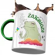 Kubki - Kubek Zielony Śmieszny Żajebioza Prezent z Nadrukiem ze Zdjęciem + Opakowanie na prezent (wzór 01) - miniaturka - grafika 1