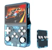 Konsole i gry retro - PRZENOŚNA KONSOLA R36S DO GIER RETRO 18000 GIER 64GB GAMEBOY BŁĘKITNY - miniaturka - grafika 1