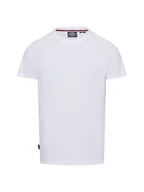 Koszulki męskie - Superdry T-shirt męski Mężczyźni Bawełna biały wzorzysty, S - miniaturka - grafika 1