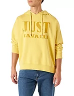 Bluzy męskie - Just Cavalli Męska bluza z kapturem, 169 cytryna, XXXL - miniaturka - grafika 1