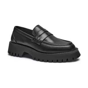 Guess Skórzane loafersy GORIZIA - Półbuty męskie - miniaturka - grafika 1