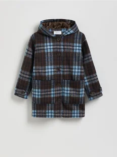 Reserved - Jednorzędowy płaszcz z domieszką wełny - wielobarwny - Kurtki i płaszcze dla dziewczynek - miniaturka - grafika 1