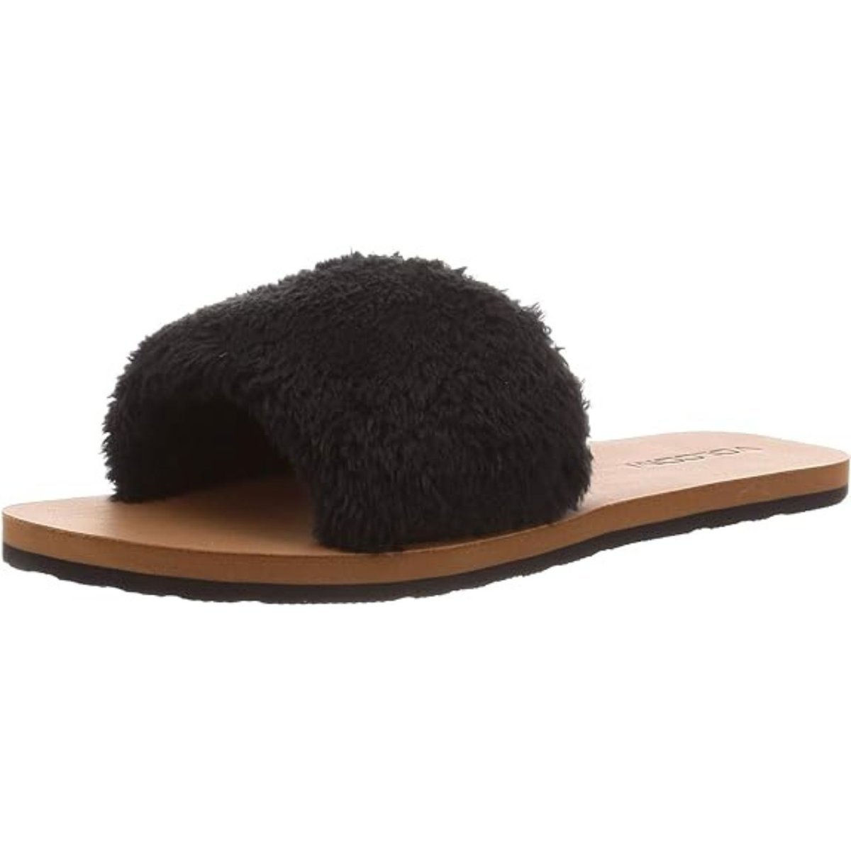 Klapki damskie Volcom For Shear futrzane-38