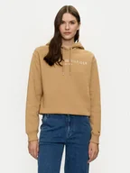 Bluzy damskie - Tommy Hilfiger Bluza Modern WW0WW43598 Beżowy Regular Fit - miniaturka - grafika 1