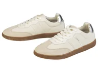 Sneakersy damskie - esmara® Skórzane sneakersy damskie (Beżowy/srebrny, 38) - miniaturka - grafika 1