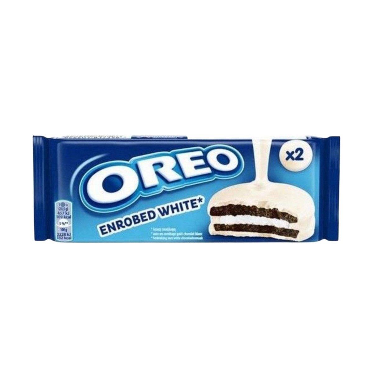 Oreo Ciasteczka Enrobed Cookies White Kakaowe Z Kremem Waniliowym 41G