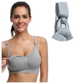 Biustonosze ciążowe - Biustonosz do karmienia Stanik ciążowy Bezszwowy miękki bez fiszbin L - miniaturka - grafika 1