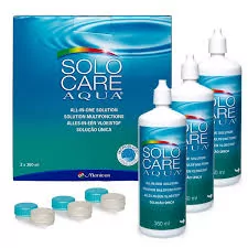 Solo Care Aqua 3x360 ml - Płyny do soczewek kontaktowych - miniaturka - grafika 1