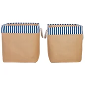 Koszyki łazienkowe - Zestaw 2 koszy tekstylnych beżowy TUGUL - miniaturka - grafika 1