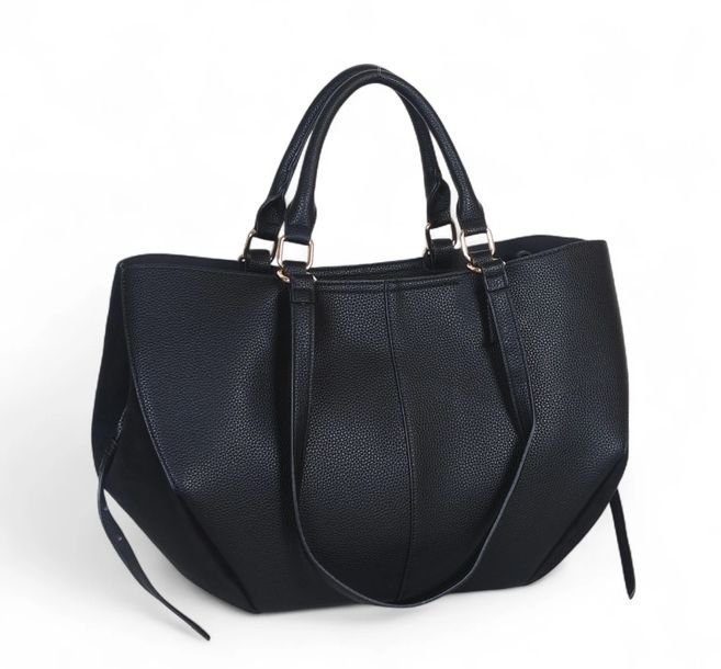 Gallantry Paris Genialna torebka shopper skóra + zamsz Łódka Pola Portfelik