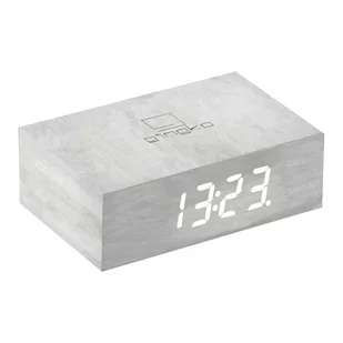 Jasnoszary budzik LED Gingko Flip Click - Zegary - miniaturka - grafika 1