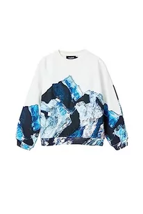 Desigual Alfil sweter kardigan, biały, M - Swetry damskie - miniaturka - grafika 1