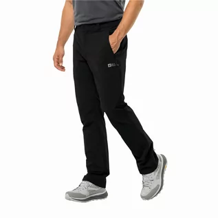 Spodnie sportowe męskie - Męskie spodnie softshellowe Jack Wolfksin HOLDSTEIG PANTS M black - 48 - grafika 1