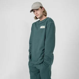 Męska bluza dresowa nierozpinana bez kaptura OUTHORN OTHSS23TSWSM321 - oliwkowa - Outhorn - Bluzy sportowe męskie - miniaturka - grafika 1