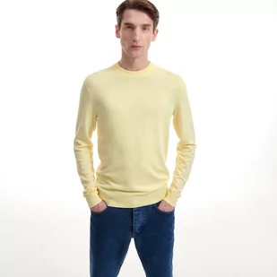 Reserved Gładki sweter z półgolfem - Żółty - Swetry męskie - miniaturka - grafika 1
